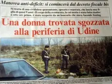 La pagina del Messaggero Veneto dedicata all'assassinio di una delle vittime del mostro di Udine