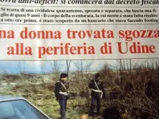 La pagina del Messaggero Veneto dedicata all'assassinio di una delle vittime del mostro di Udine