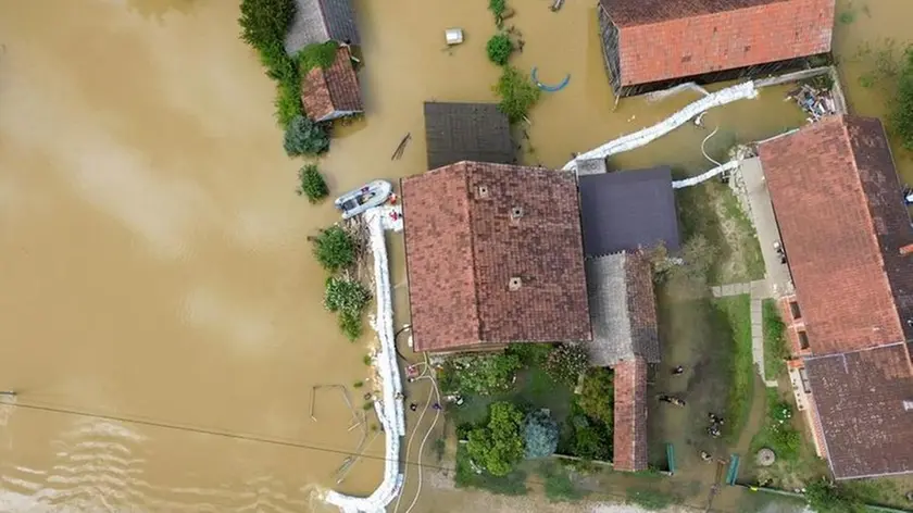 Case allagate in Croazia (foto 24ur.si)