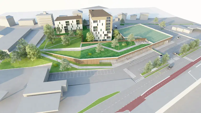 ROVERETO ex marangoni rovereto via del garda rendering
