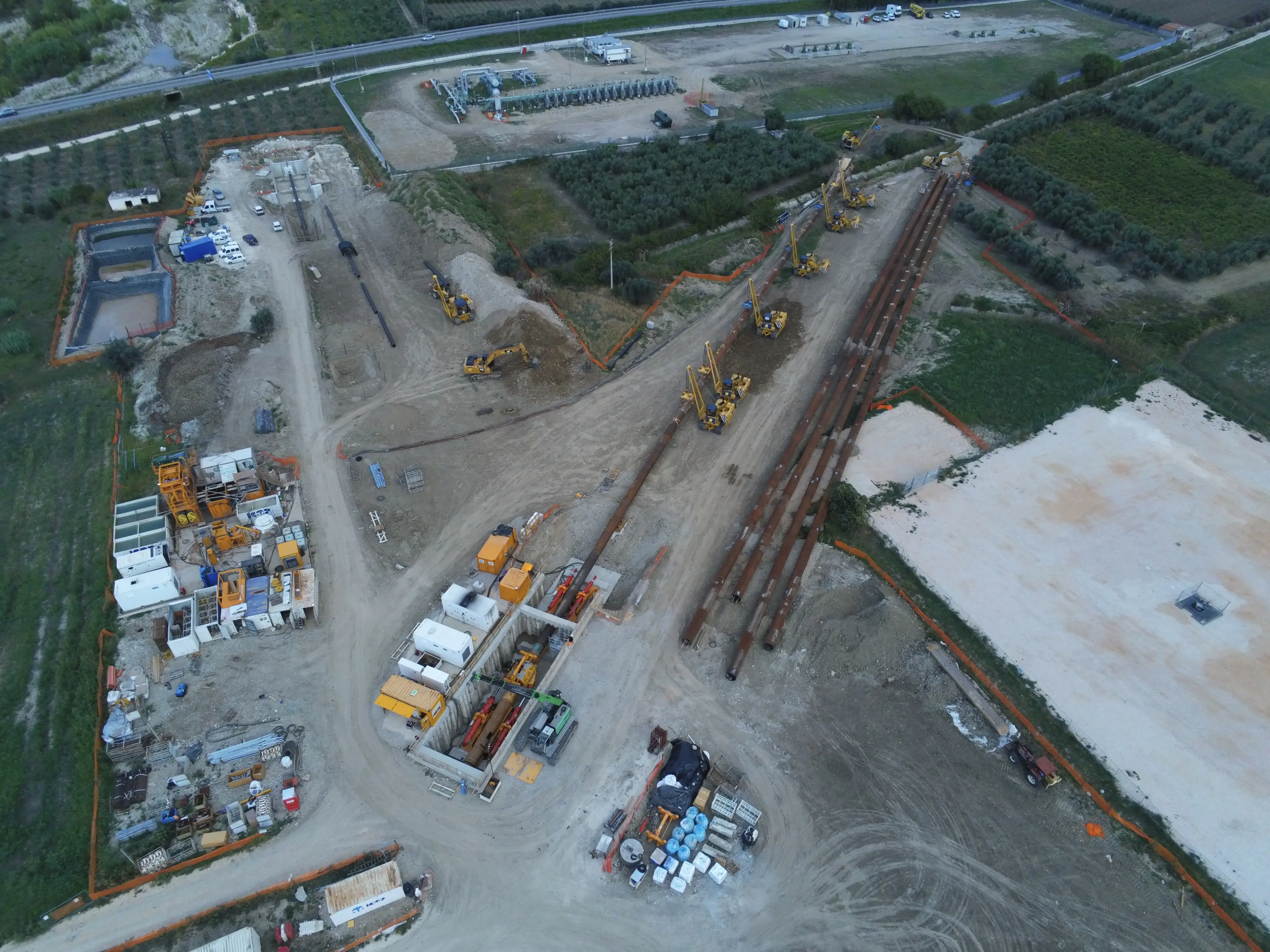 Veduta dall'alto di un cantiere della Icop