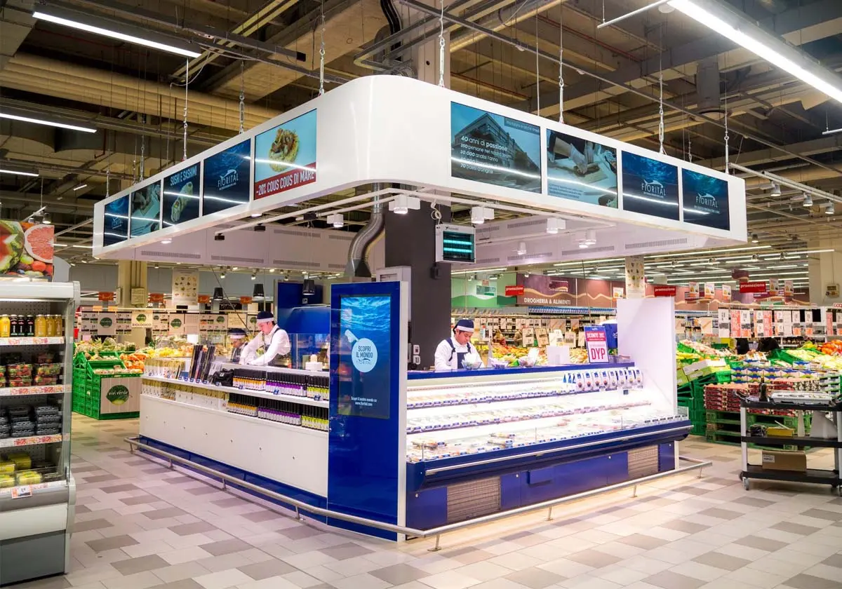 Uno dei corner nella grande distribuzione