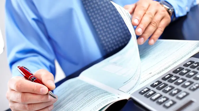 Businessman working in the office