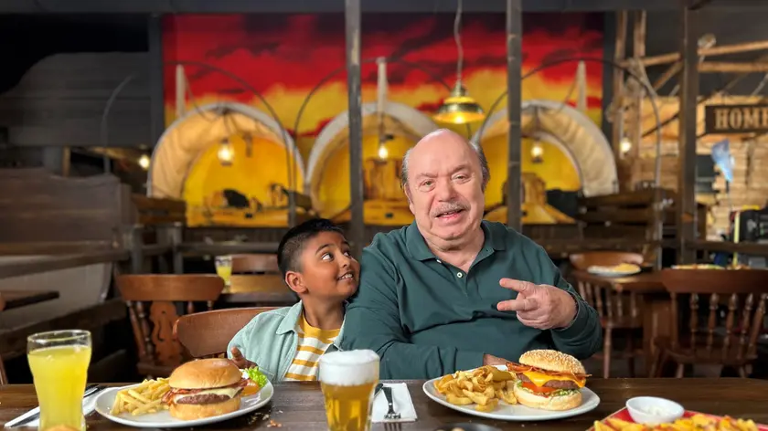 Lino Banfi nello spot per Old Wild West