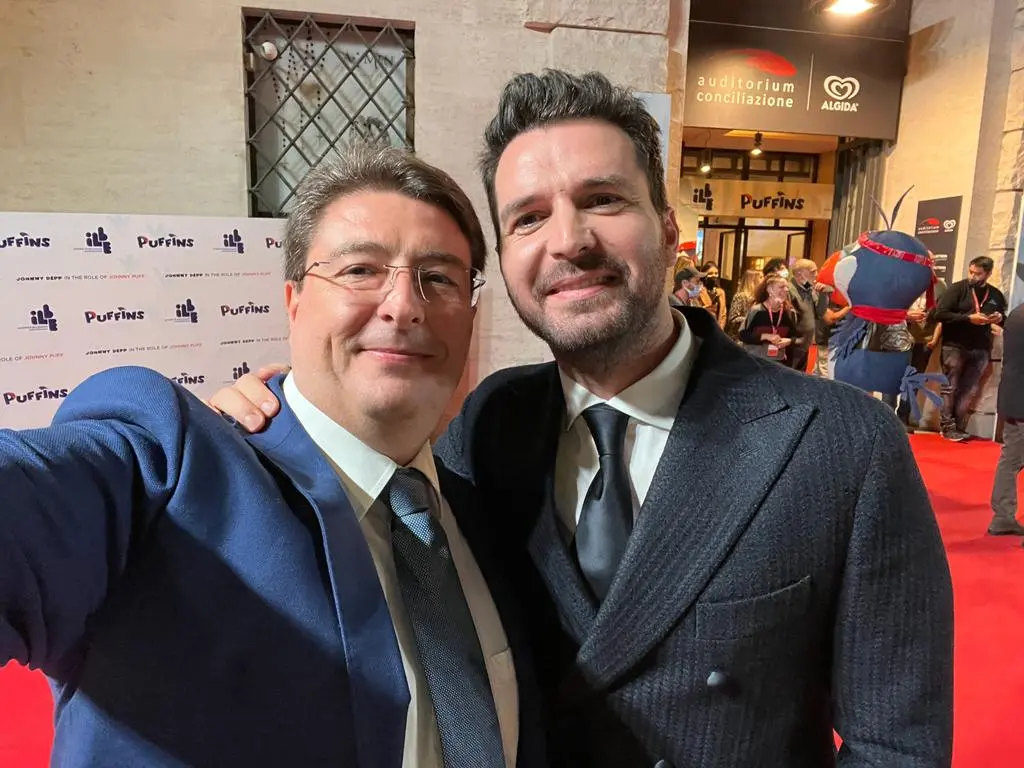 Giuseppe Tissino con il produttore Andrea Iervolino