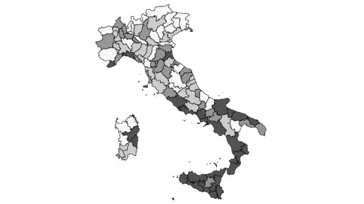 Mappa della presenza mafiosa in Italia (Bankitalia)