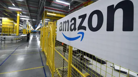 Il nuovo centro di distribuzione Amazon a Colleferro, 5 ottobre 2020. ANSA/ETTORE FERRARI