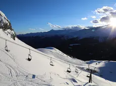 01/04/2018 Madonna di Campiglio. Bob Sinclar ospite al 'Dolomiti Top Music', nella foto la seggiovia