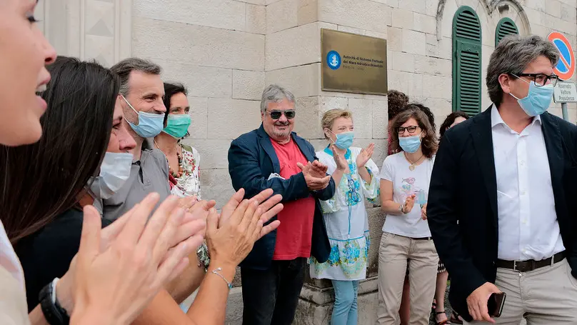 Silvano Trieste 2020-07-02 L'arrivo di Zeno D' Agostino alla sede dell'Autorita' Portuale