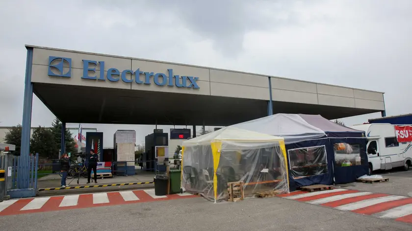 13/02/2014 Treviso, ingresso stabilimento Electrolux di Susegana