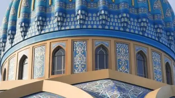Particolare della moschea in Uzbekistan con i mosaici di Trend Group