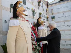 Foto Francesco Ammendola/Ufficio Stampa Quirinale/LaPresse 29 agosto 2021 Ventotene, Latina - Italia Politica Il Presidente della Repubblica Sergio Mattarella,a Ventotene,depone una corona di fiori, portata a spalla da due Corazzieri, sulla tomba di Altiero Spinelli (Foto Francesco Ammendola - Ufficio Stampa e Comunicazione della Presidenza della Repubblica)DISTRIBUTION FREE OF CHARGE - NOT FOR SALE