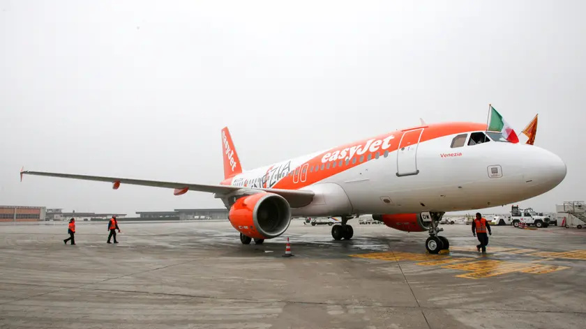01/02/2016 Tessera, Inaugurazione base Easy Jet per i viaggi di affari del Nord Est d'Italia all'aeroporto di Venezia Marco Polo