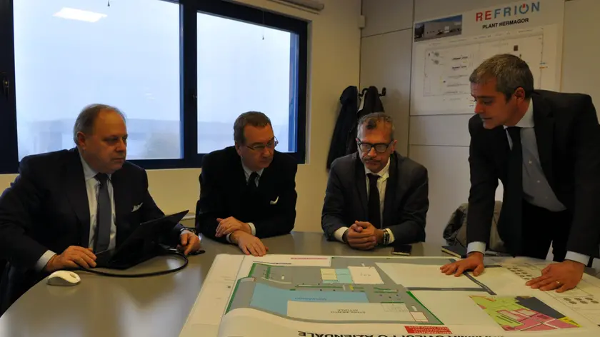 L'incontro dei vertici della Refrion con il vicepresidente del Fvg Bolzonello