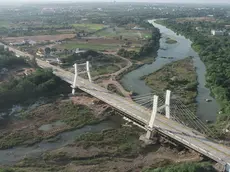 Il Ponte di Chandrapur in India, stralli a opera di Rizzani de Eccher