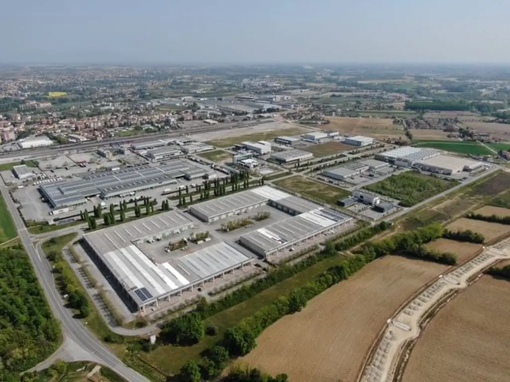 Una veduta dall'alto dell'Interporto di Pordenone