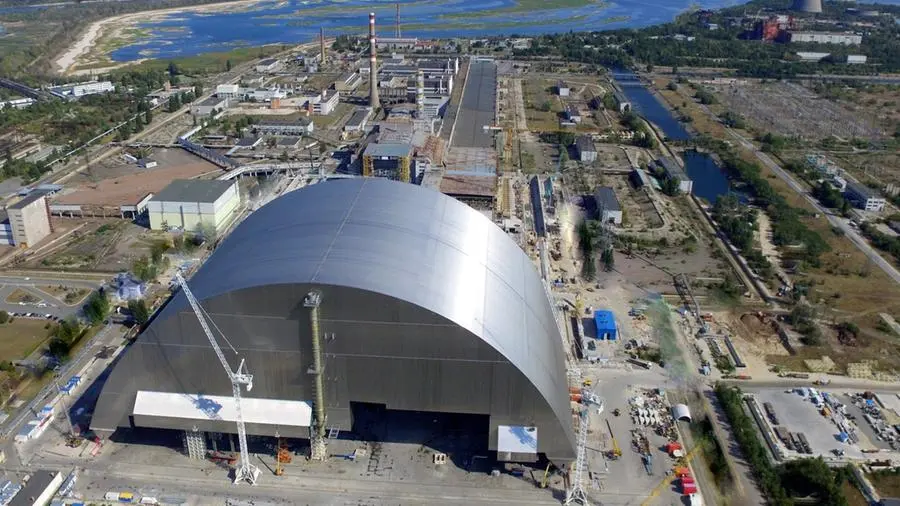La copertura del reattore a Chernobyl