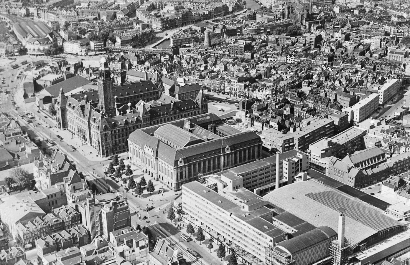 Il centro di Rotterdam in una foto del 1939