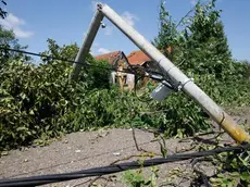 Un’immagine della devastazione lasciata dall’uragano in un paesino della Slavonia. jutarnji.hr