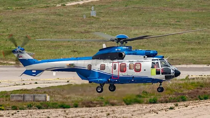 L’elicottero del ministero degli Interni serbo a bordo del quale Dodik ha raggiunto il presidente croato