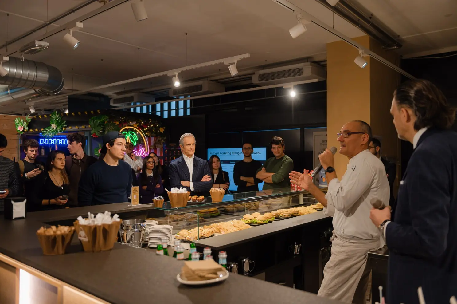 Benetton al Factory Food Designer nell'headquarters di Autogrill a Rozzano
